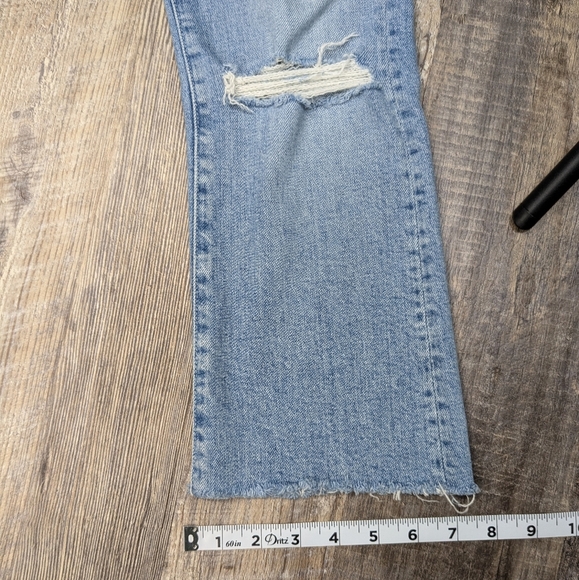 MOTHER The Insider Step Crop Fray Jeans In The Problem With Miracles Sz 25 - Picture 13 of 13